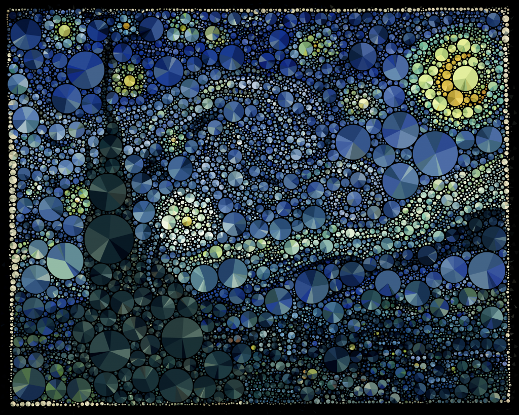 “La Nuit étoilée”, de Van Gogh, revisitée façon camembert (Mario Klingemann/Flickr/CC-BY).